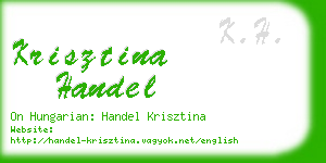 krisztina handel business card